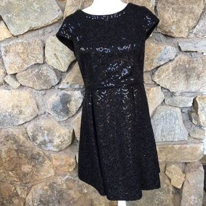 Calvin Klein black sequin dress